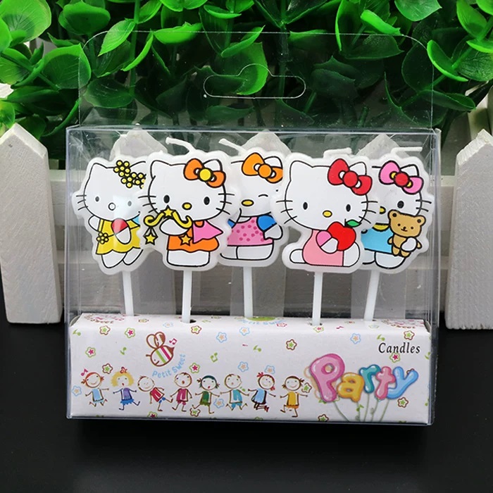 Holiday Candle Set - 5pcs/Set Kawaii HelloKitty Handmade DIY Candle