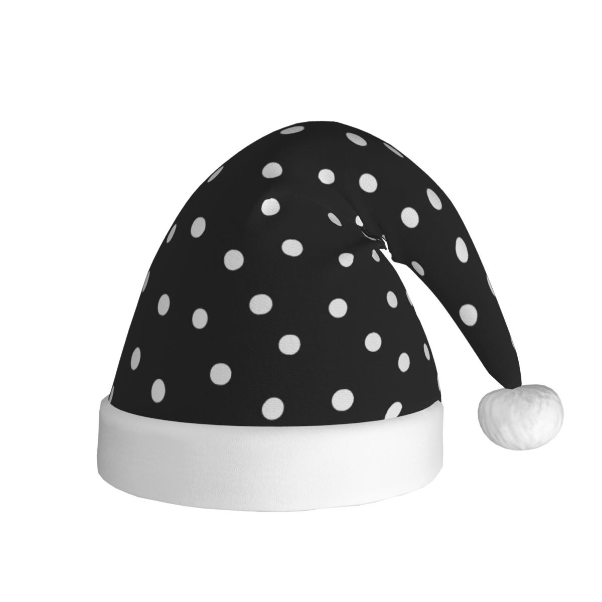 Santa Hat Plush - White Dot Plush Kawaii Christmas Hat