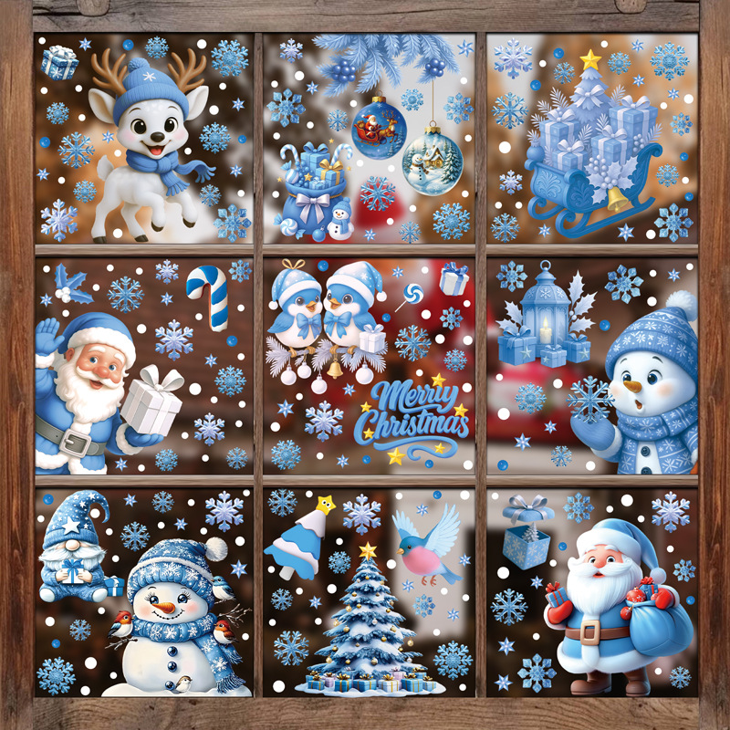 Snowflake Window Decal - 1Set Christmas Snowflake Window Clings Stickers