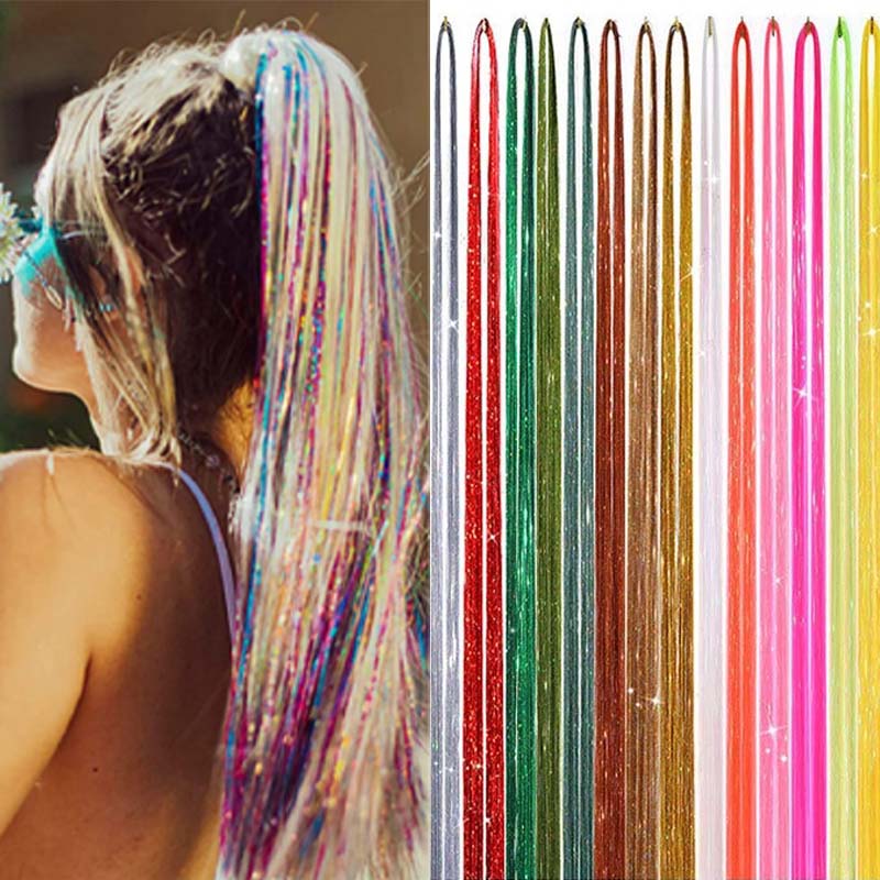 Tinsel Garland Decoration - 93cm Shiny Laser Sparkle Metallic Hair