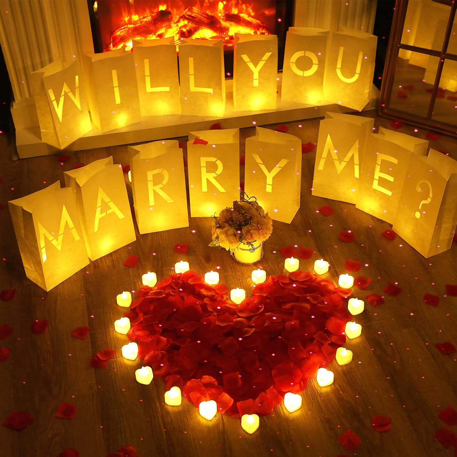 Holiday Candle Set - Will You Marry Me Proposal Decor