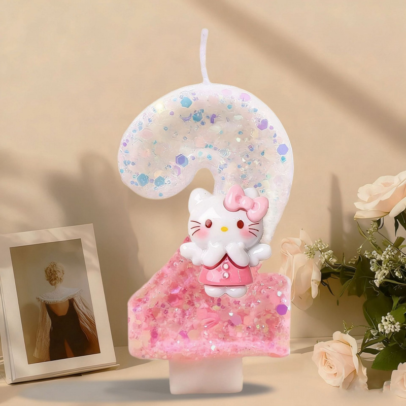 Holiday Candle Set - Hello Kitty Birthday Candles Cute Pink