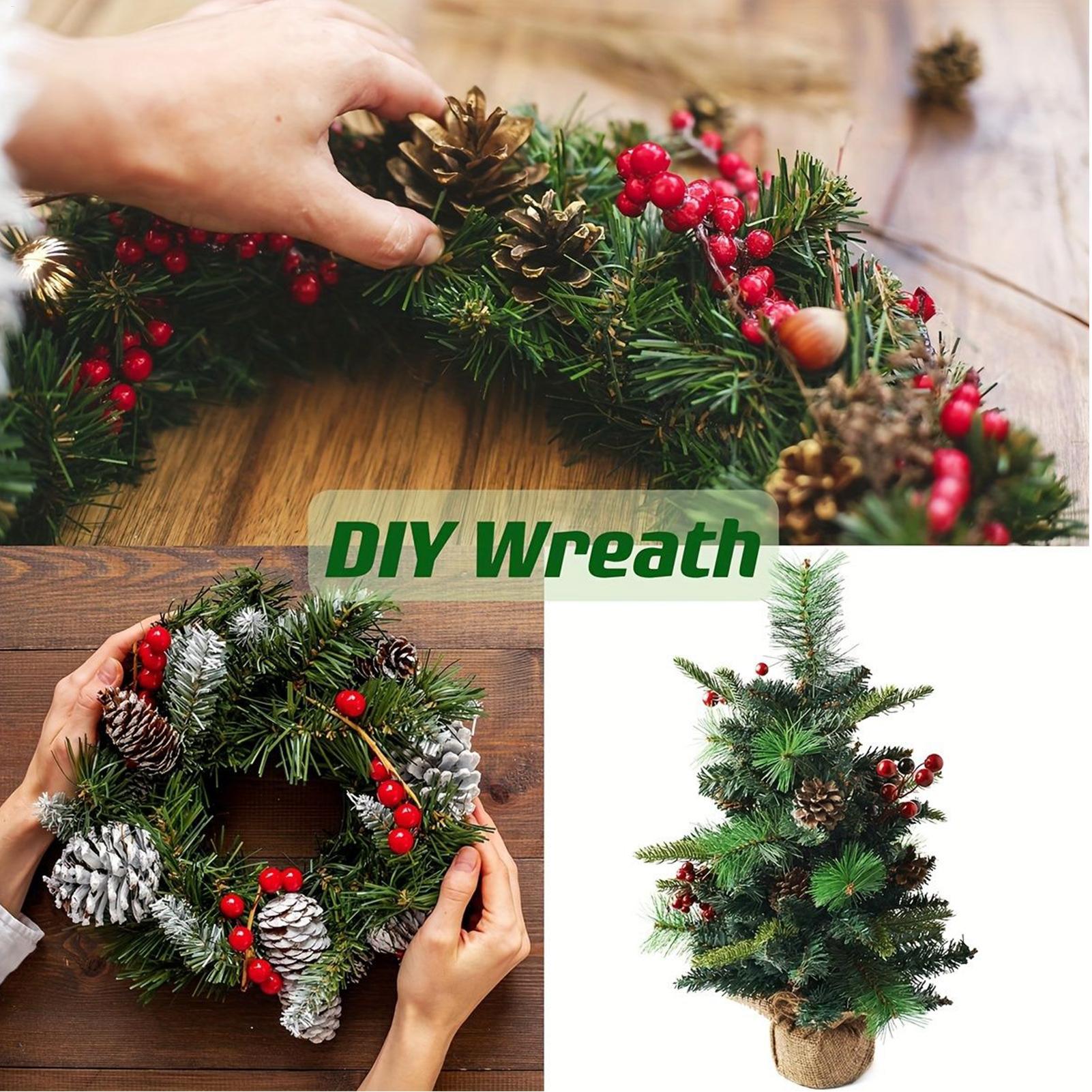 Pine Branches Faux Green Plant - Christmas Wreath Fake ulasan dan harga