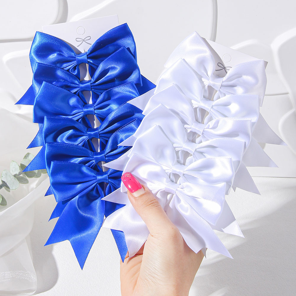 2/4/6PCS Blue White Ribbon Bow - Ribbon Bow Gift ulasan dan harga