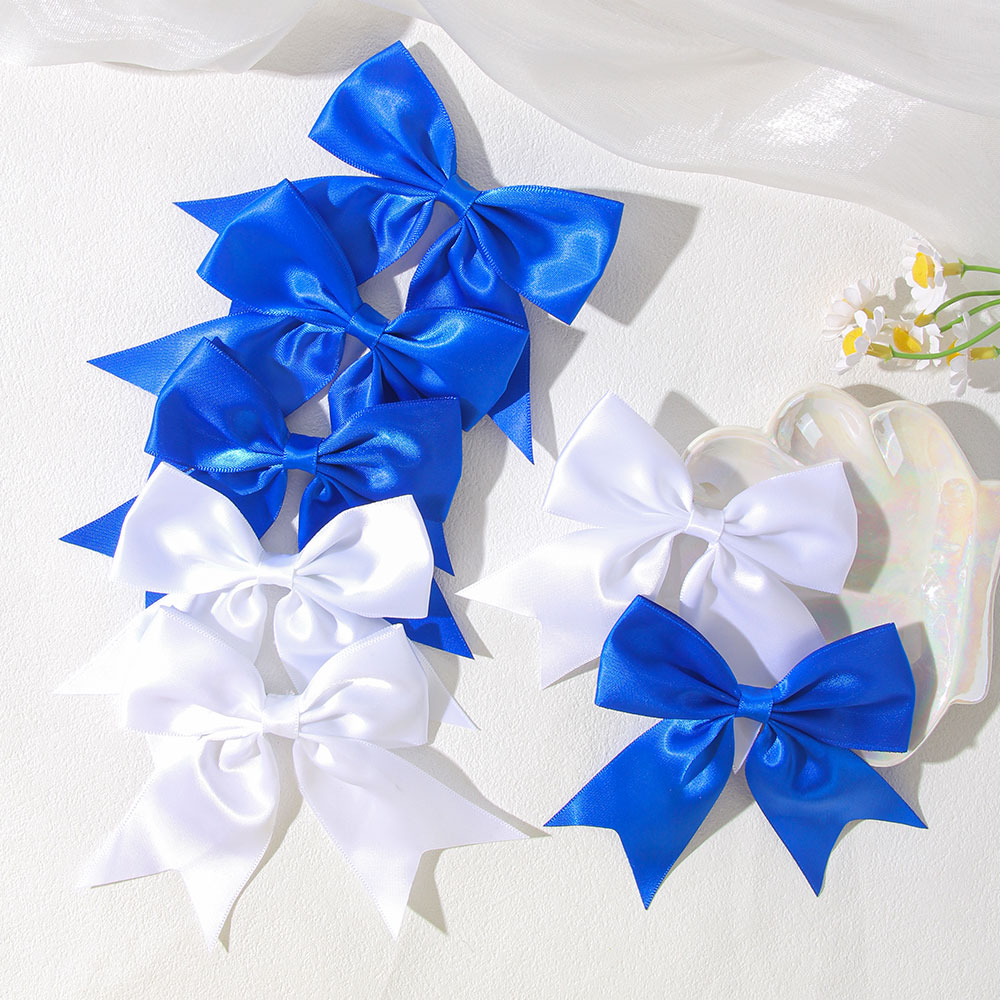 2/4/6PCS Blue White Ribbon Bow - Ribbon Bow Gift ulasan dan harga