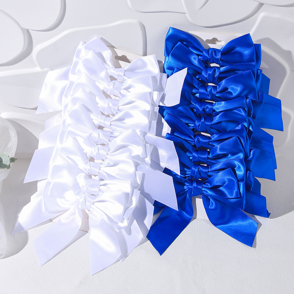 2/4/6PCS Blue White Ribbon Bow - Ribbon Bow Gift ulasan dan harga
