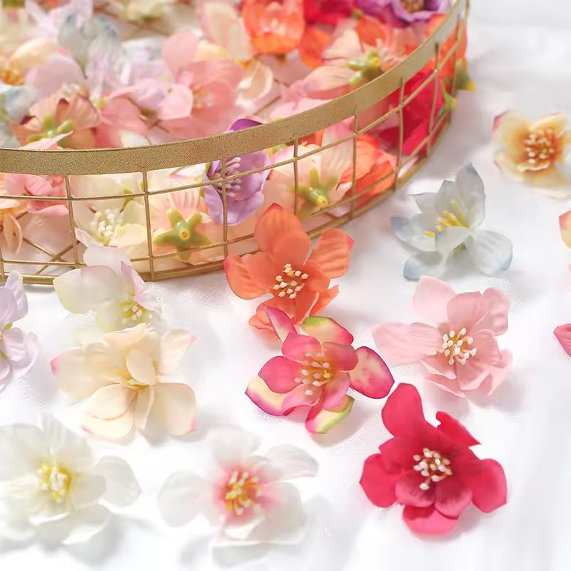 50Pcs 5cm Artificial Rose Flow - Christmas Wreath Fake ulasan dan harga
