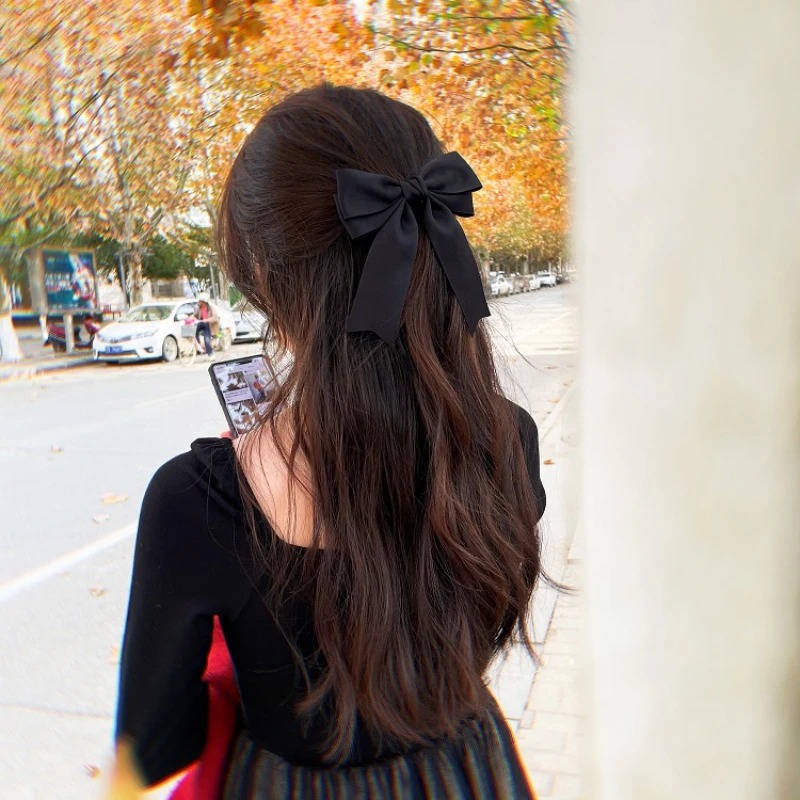 Elegant solid color black red  - Ribbon Bow Gift ulasan dan harga