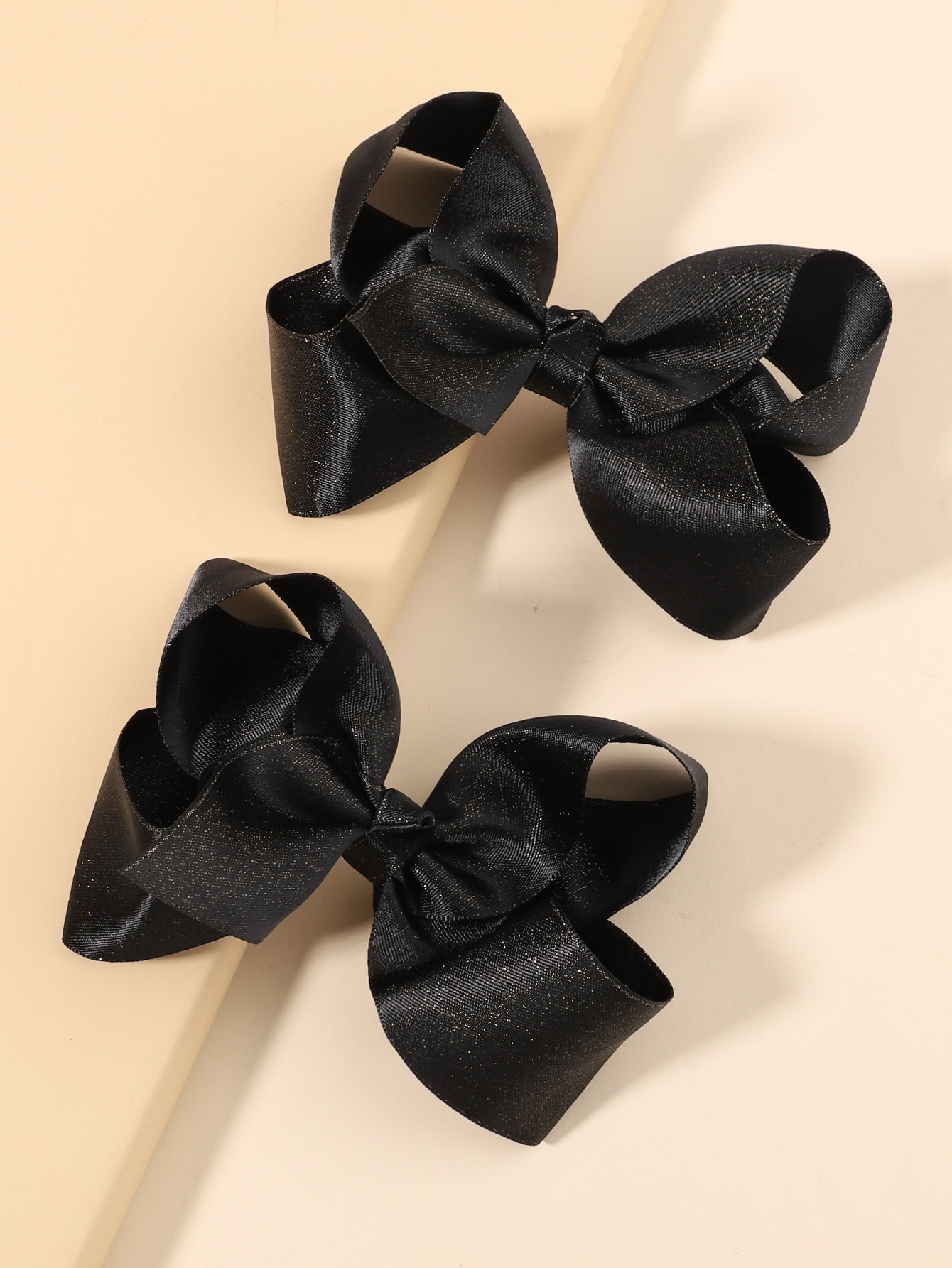 2pcs Solid Color Hair Clip 4In - Ribbon Bow Gift ulasan dan harga