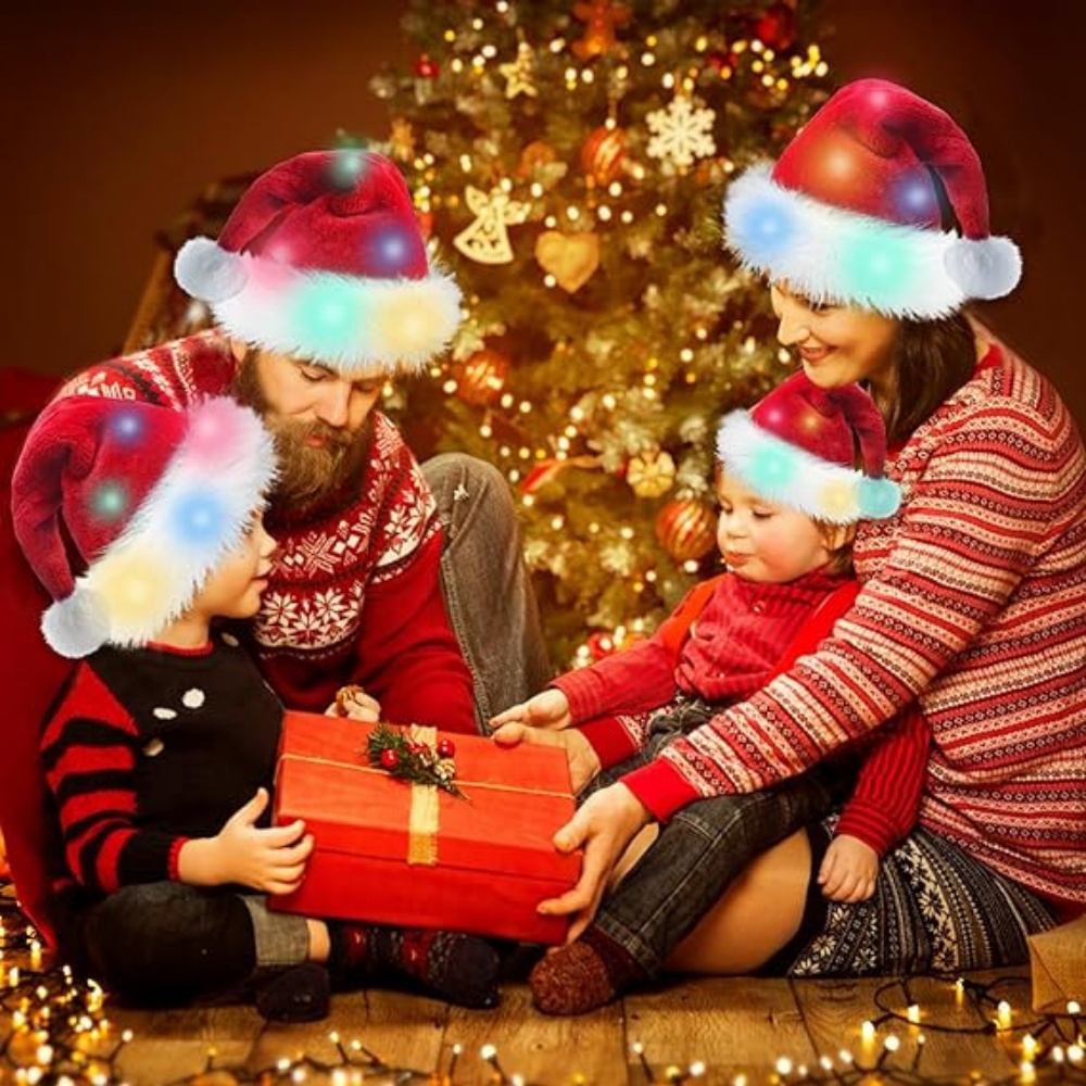 Lumination Christmas Santa Hat - Santa Hat Plush ulasan dan harga