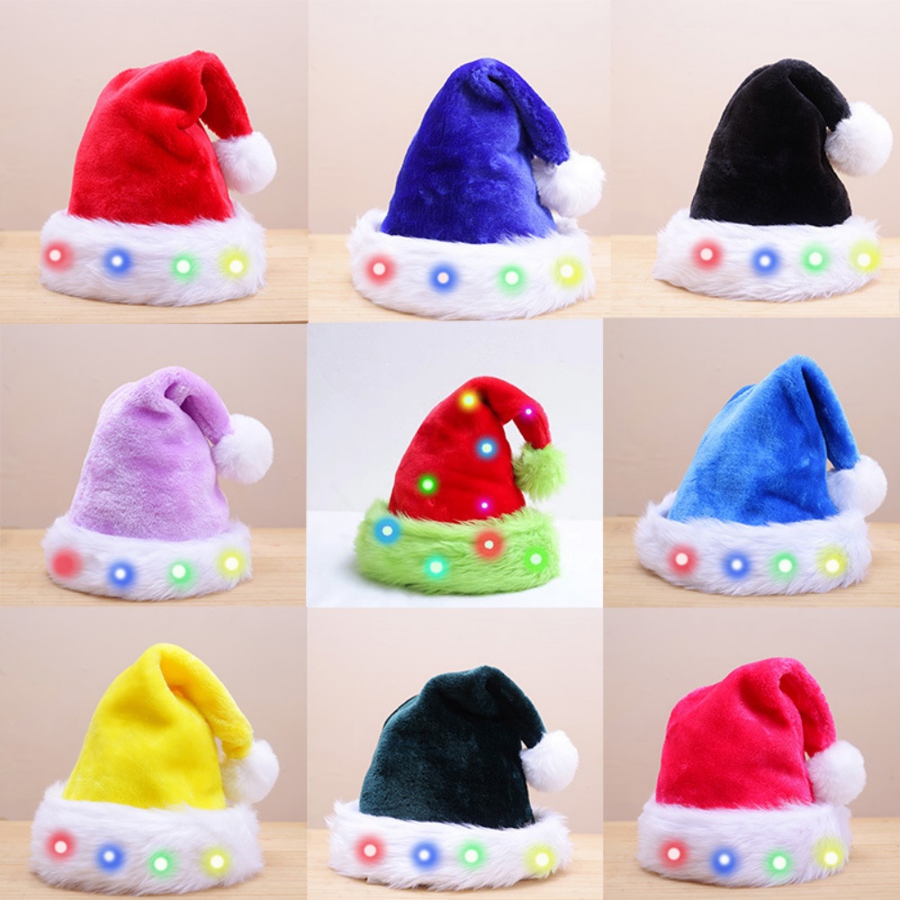 Lumination Christmas Santa Hat - Santa Hat Plush ulasan dan harga