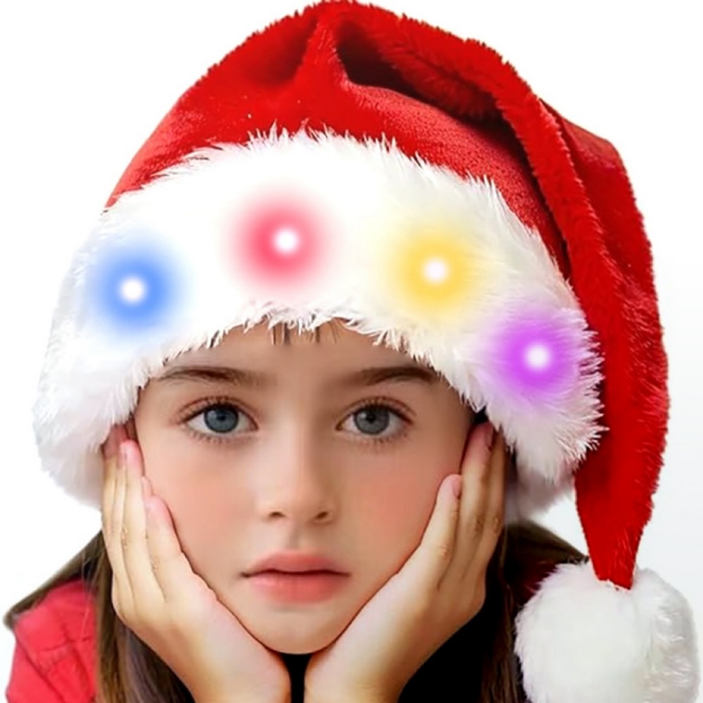 Lumination Christmas Santa Hat - Santa Hat Plush ulasan dan harga