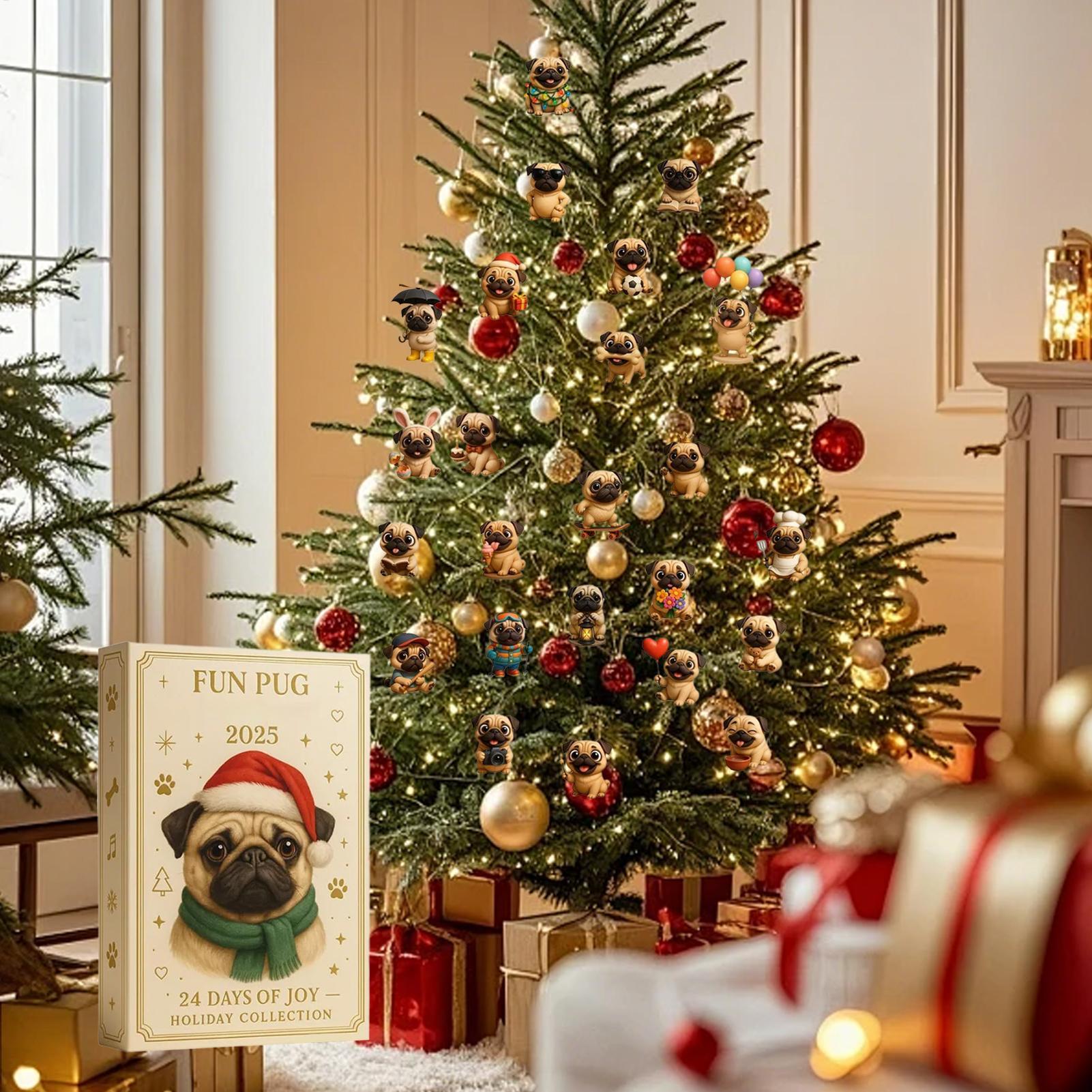 2025 Pug Christmas Advent Cale - Advent Calendar Gift ulasan dan harga