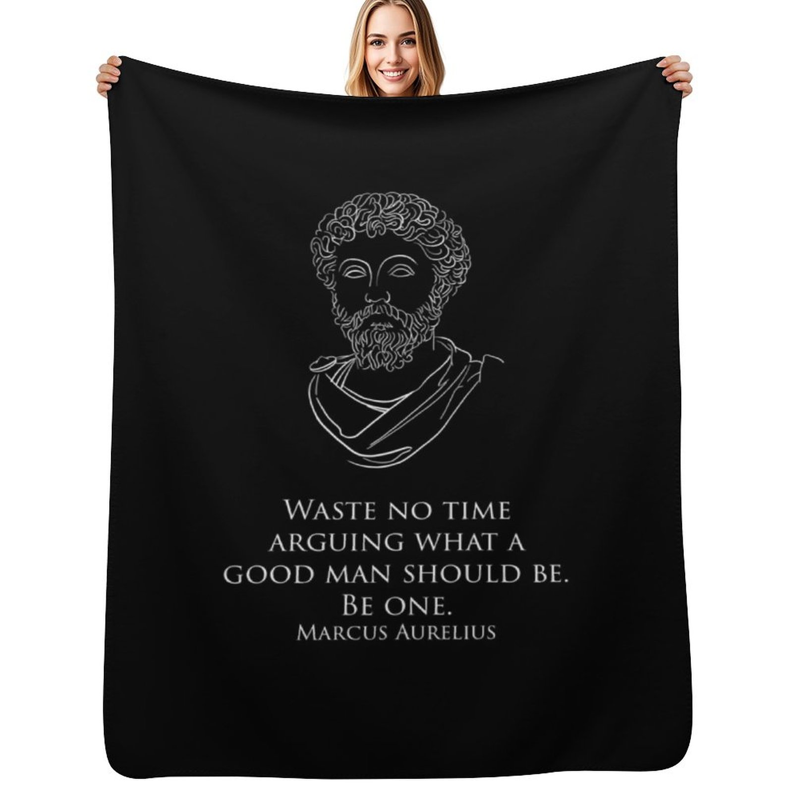 Marcus Aurelius - Waste no tim - Christmas Throw Blanket ulasan dan harga