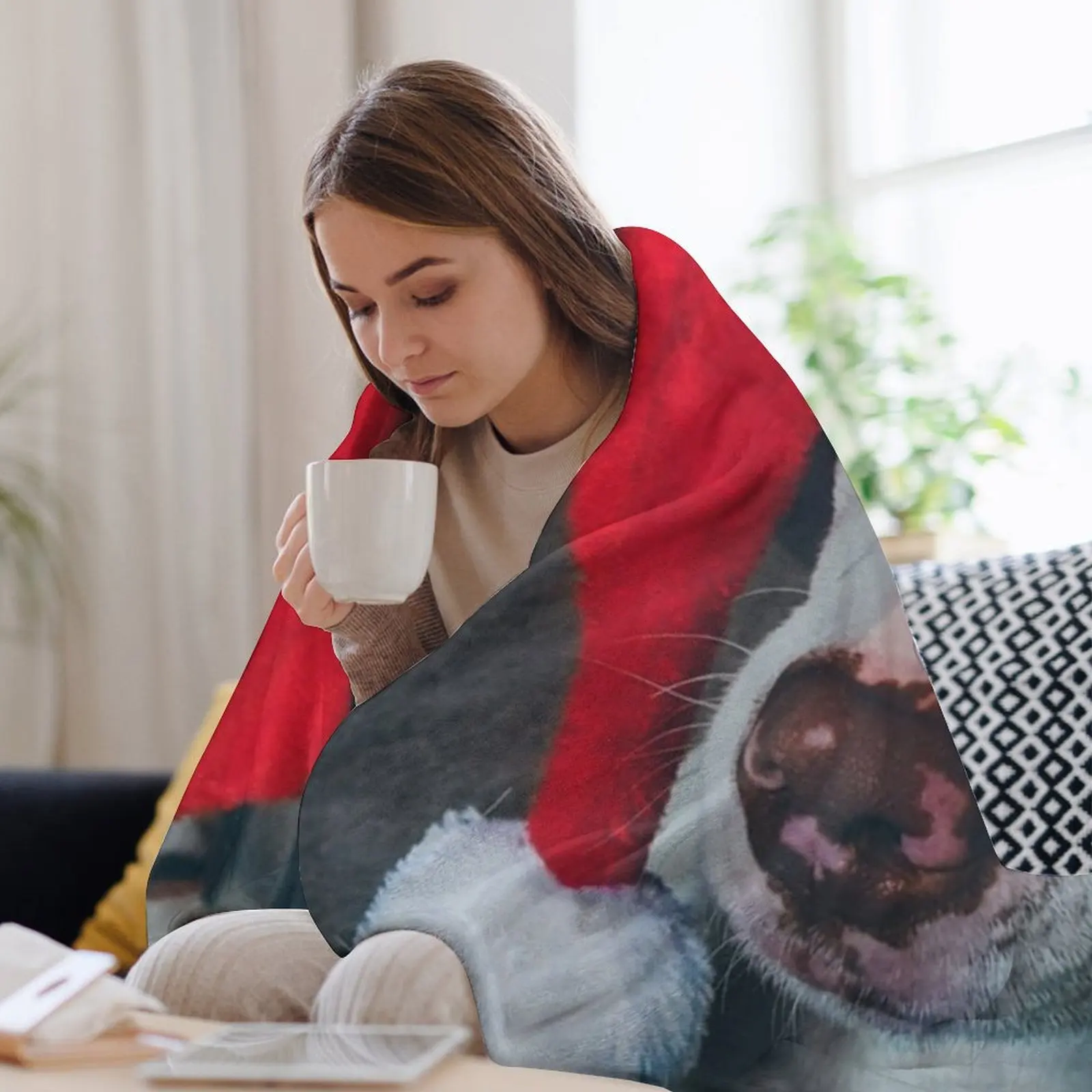 Pitbull Santa Hat Throw Blanke - Santa Hat Plush ulasan dan harga