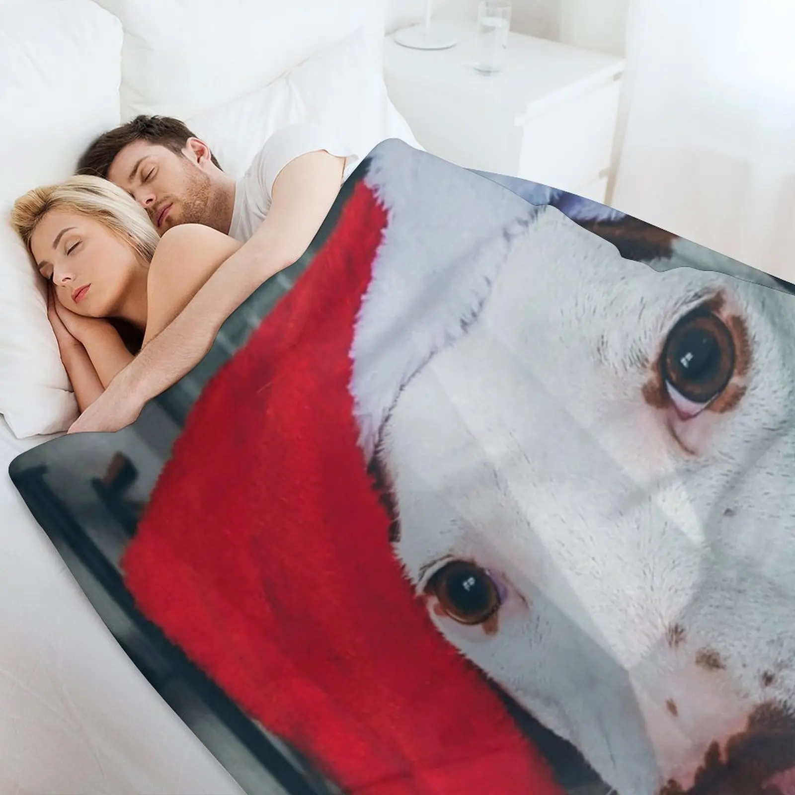 Pitbull Santa Hat Throw Blanke - Santa Hat Plush ulasan dan harga