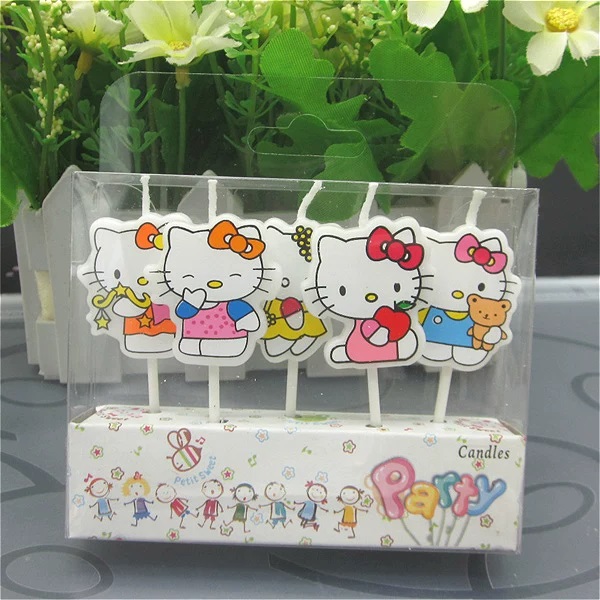 5pcs/Set Kawaii HelloKitty Han - Holiday Candle Set ulasan dan harga