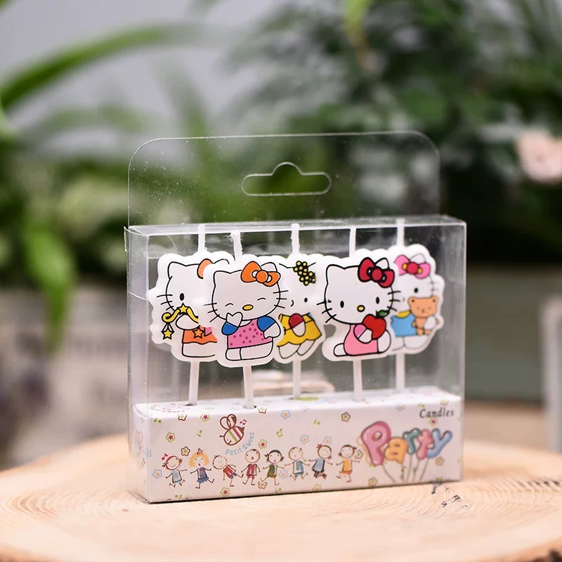 5pcs/Set Kawaii HelloKitty Han - Holiday Candle Set ulasan dan harga