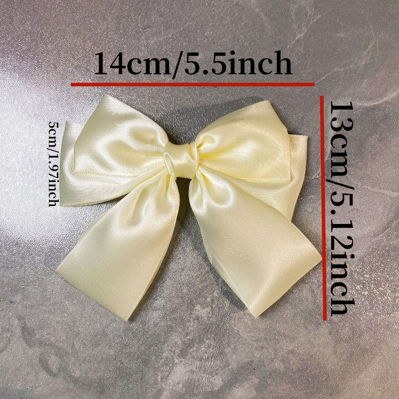 Solid Color Bow Ribbon Hair Cl - Ribbon Bow Gift ulasan dan harga