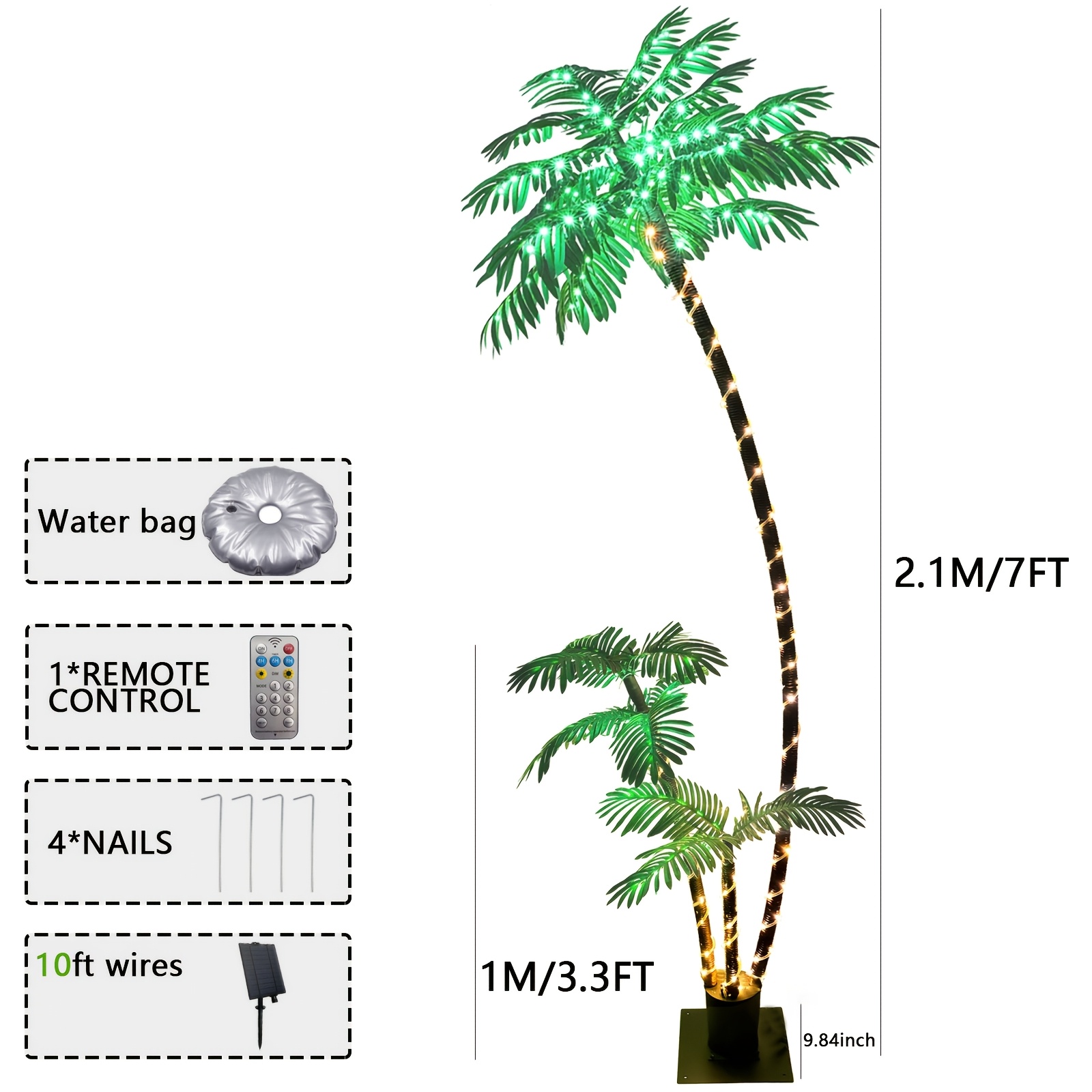 7ft Solar Lighted Artificial P - Christmas Tree Artificial ulasan dan harga