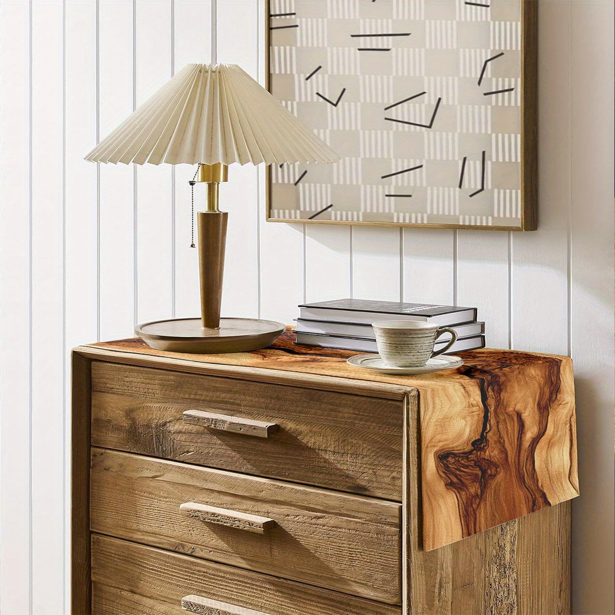 Natural Wood Grain Table Runne - Christmas Table Runner ulasan dan harga