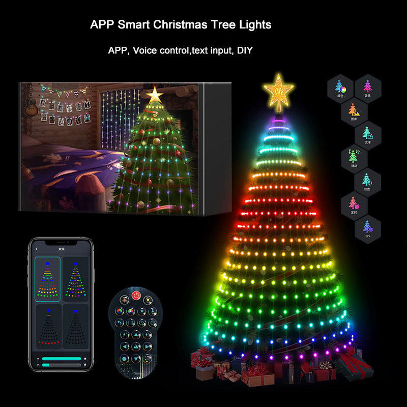 7FT 400LEDs Smart Christmas Tr - Star Tree Topper ulasan dan harga