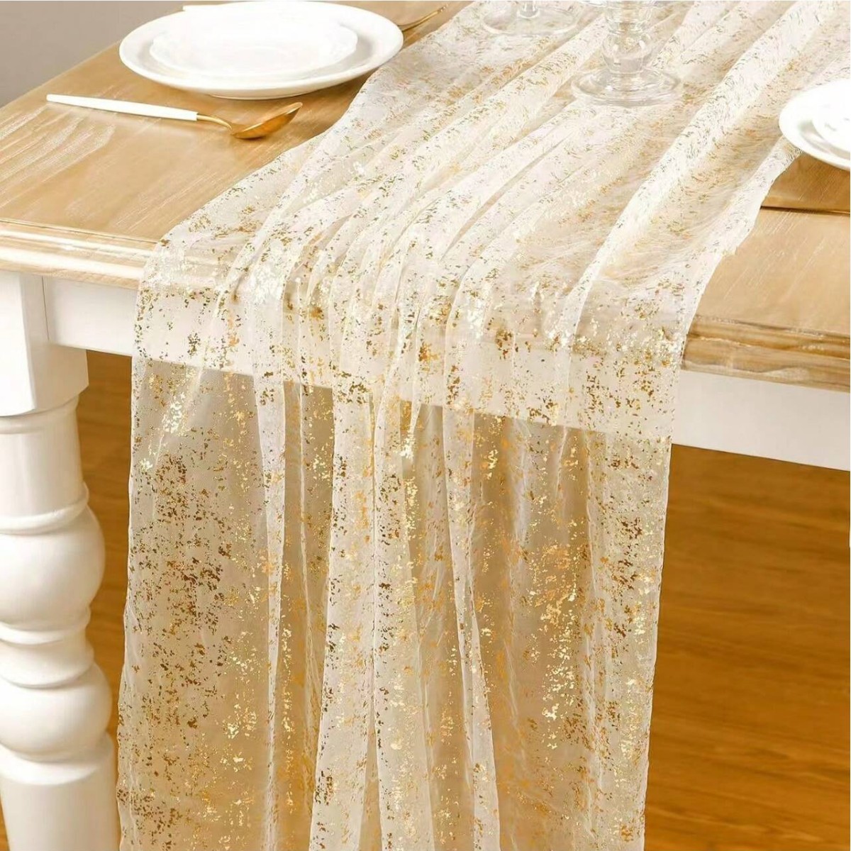 Black Gold Table Runner Hot St - Christmas Table Runner ulasan dan harga