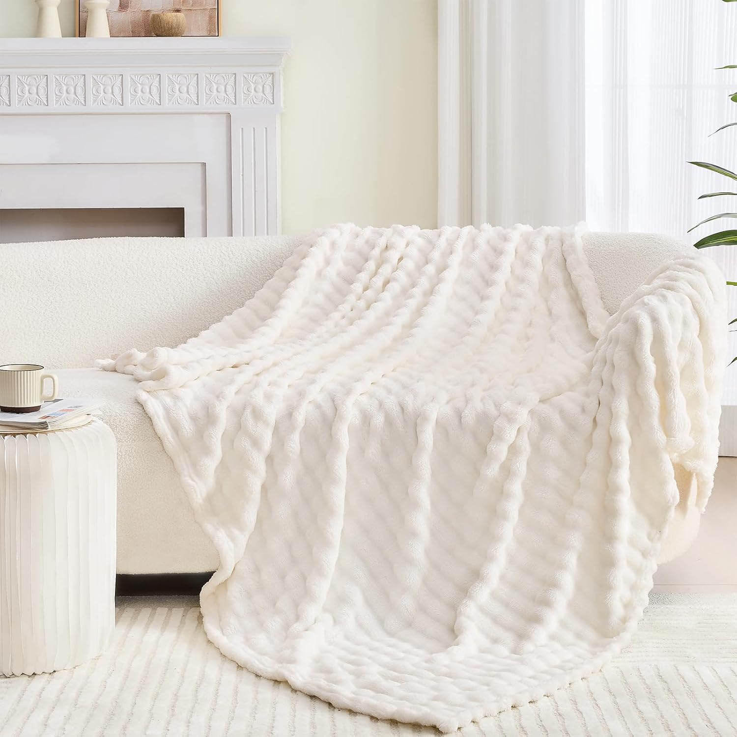 3D Bubble White Plush Blankets - Christmas Throw Blanket ulasan dan harga