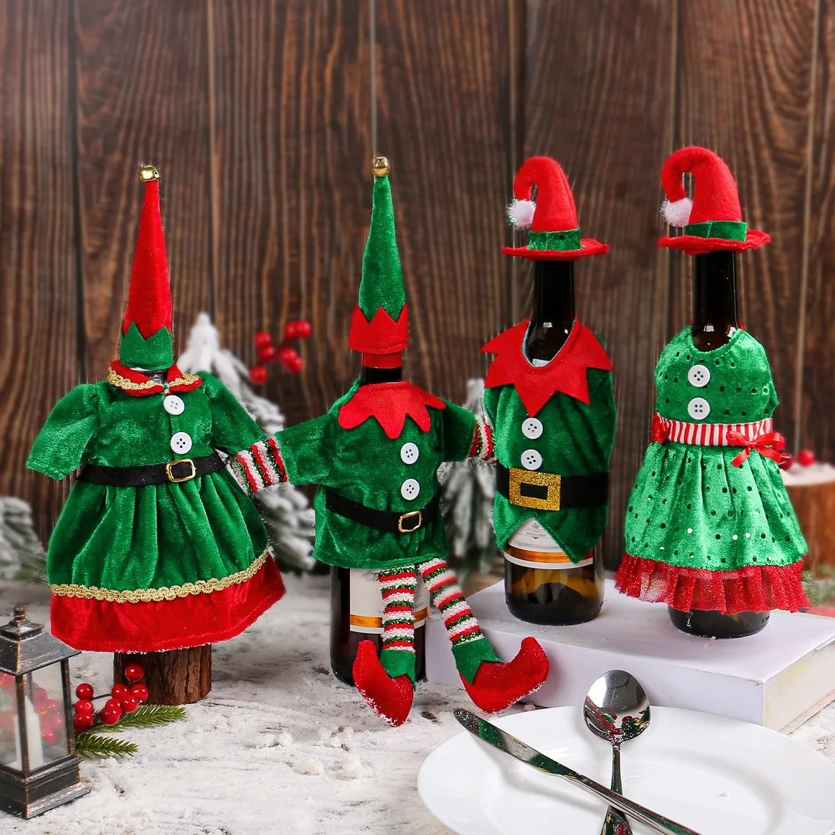 Christmas Cute Elf Wine Bottle - Elf Costume Christmas ulasan dan harga