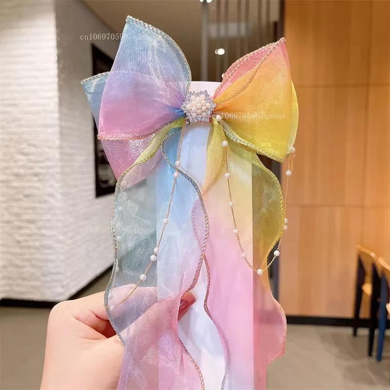 Rainbow Chiffon Bow Ribbon Hai - Ribbon Bow Gift ulasan dan harga