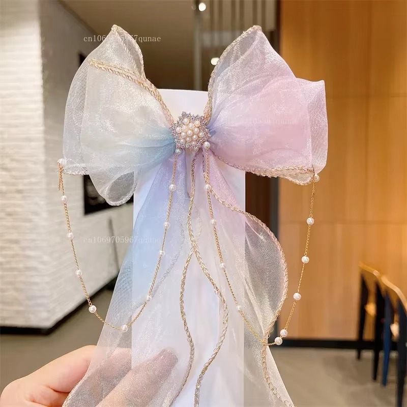 Rainbow Chiffon Bow Ribbon Hai - Ribbon Bow Gift ulasan dan harga