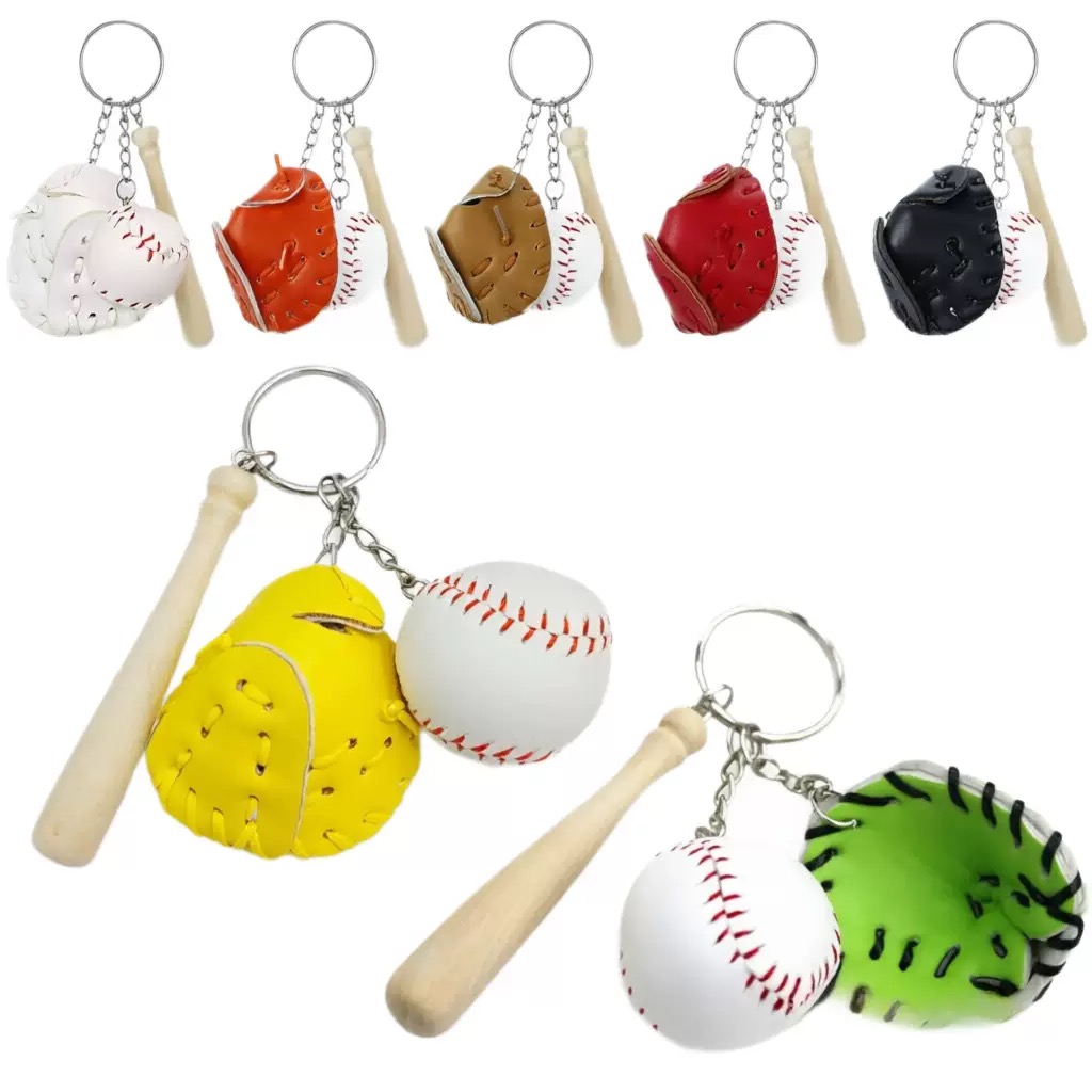2CM Baseball Keychain 3Pcs Set - Ornament Ball Set ulasan dan harga