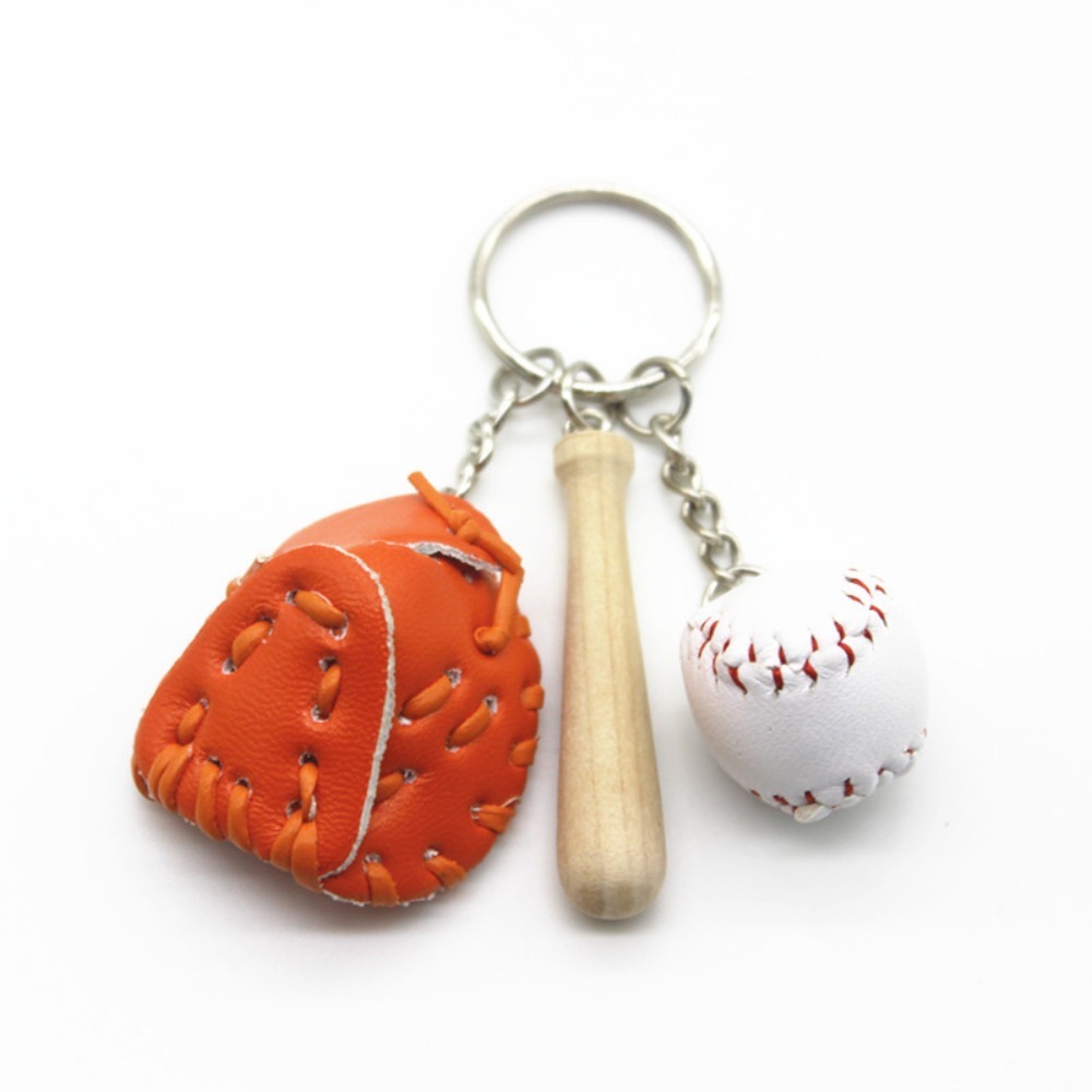 2CM Baseball Keychain 3Pcs Set - Ornament Ball Set ulasan dan harga