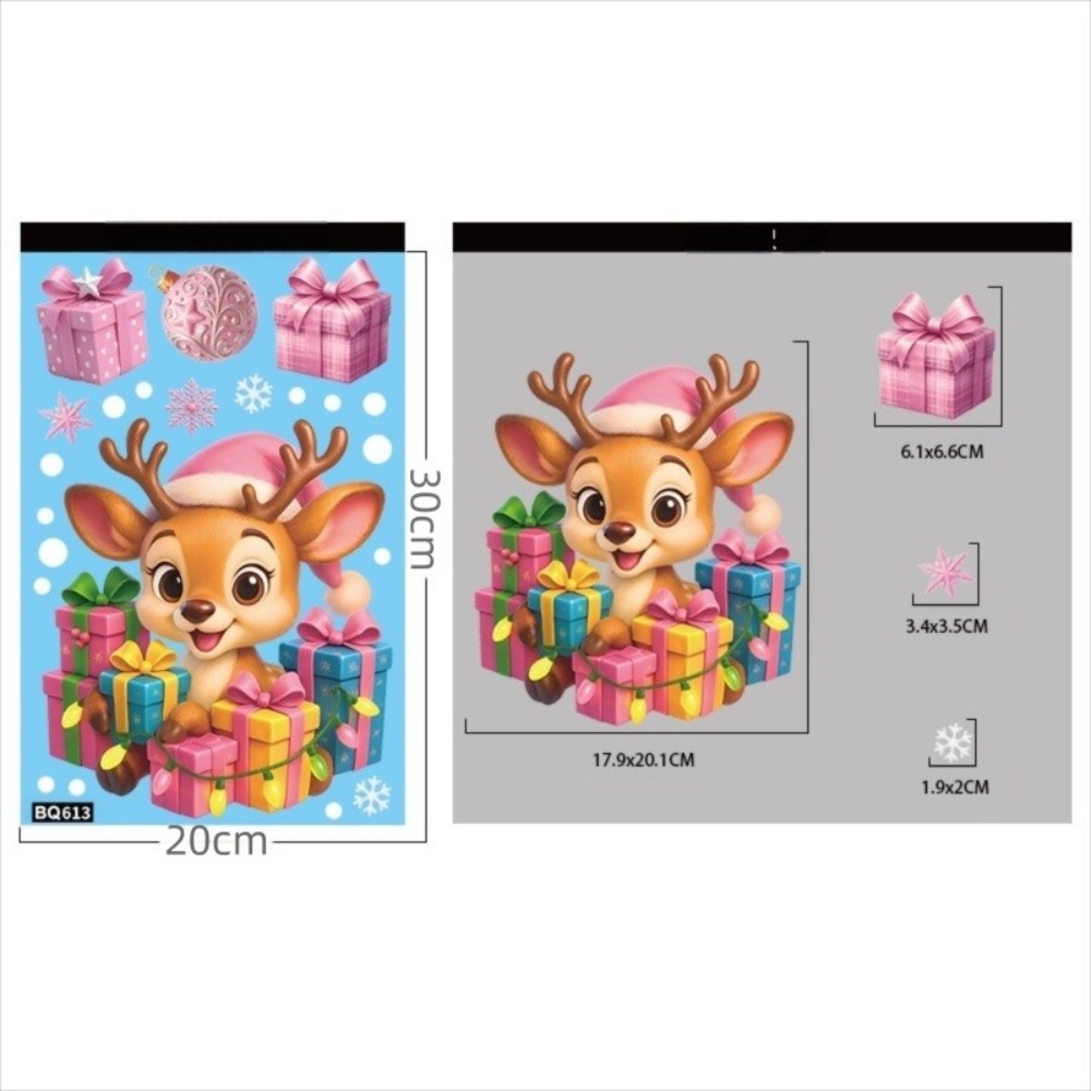 Cartoon PVC Window Stickers Sn - Snowflake Window Decal ulasan dan harga