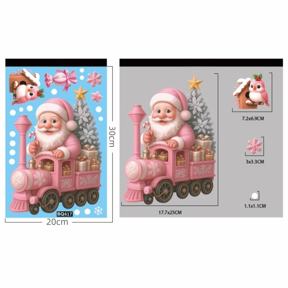 Cartoon PVC Window Stickers Sn - Snowflake Window Decal ulasan dan harga
