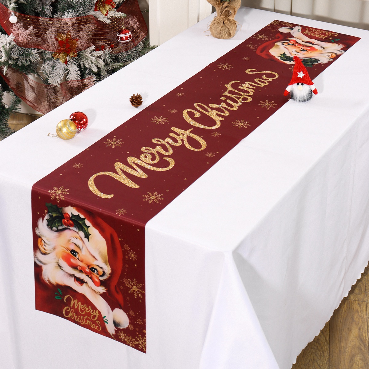 Merry Christmas Santa Claus Ta - Christmas Table Runner ulasan dan harga
