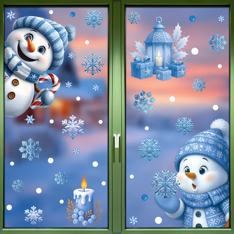 1Set Christmas Snowflake Windo - Snowflake Window Decal ulasan dan harga