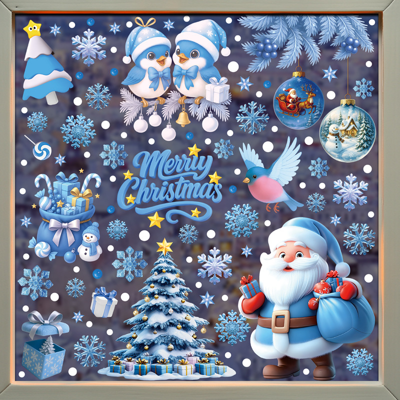 1Set Christmas Snowflake Windo - Snowflake Window Decal ulasan dan harga