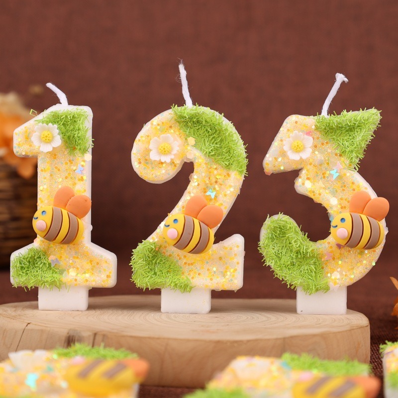 Bee Number Birthday Candles 0- - Holiday Candle Set ulasan dan harga