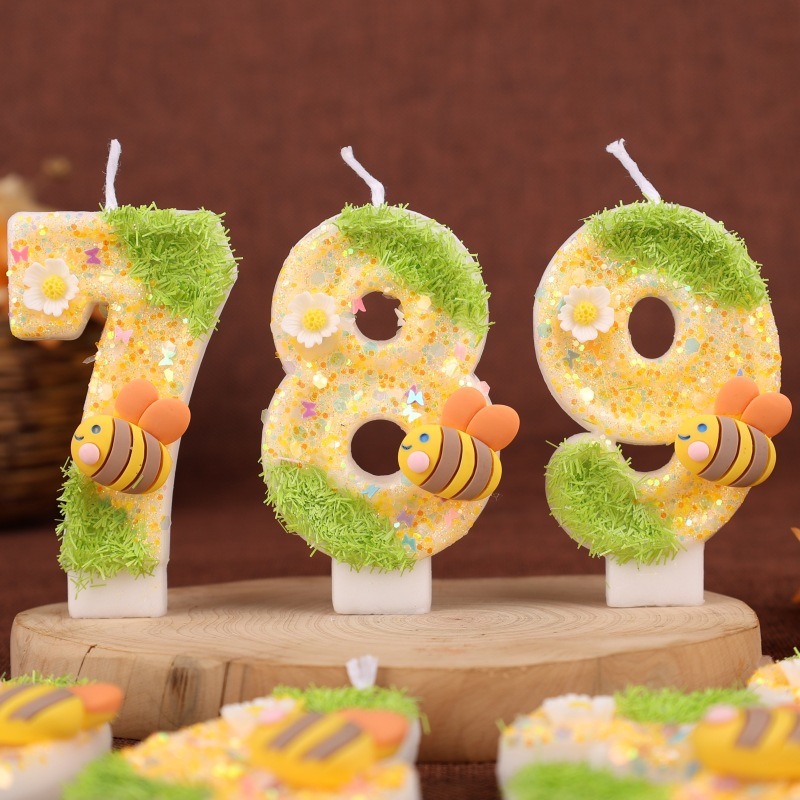 Bee Number Birthday Candles 0- - Holiday Candle Set ulasan dan harga