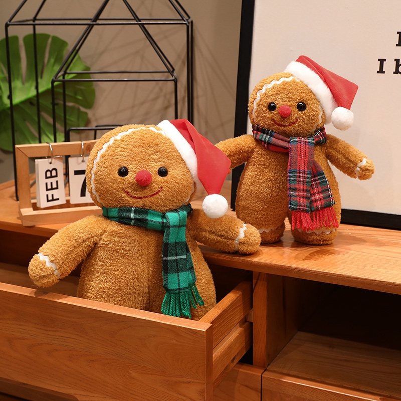 25/35cm New Christmas Gingerbr - Santa Hat Plush ulasan dan harga