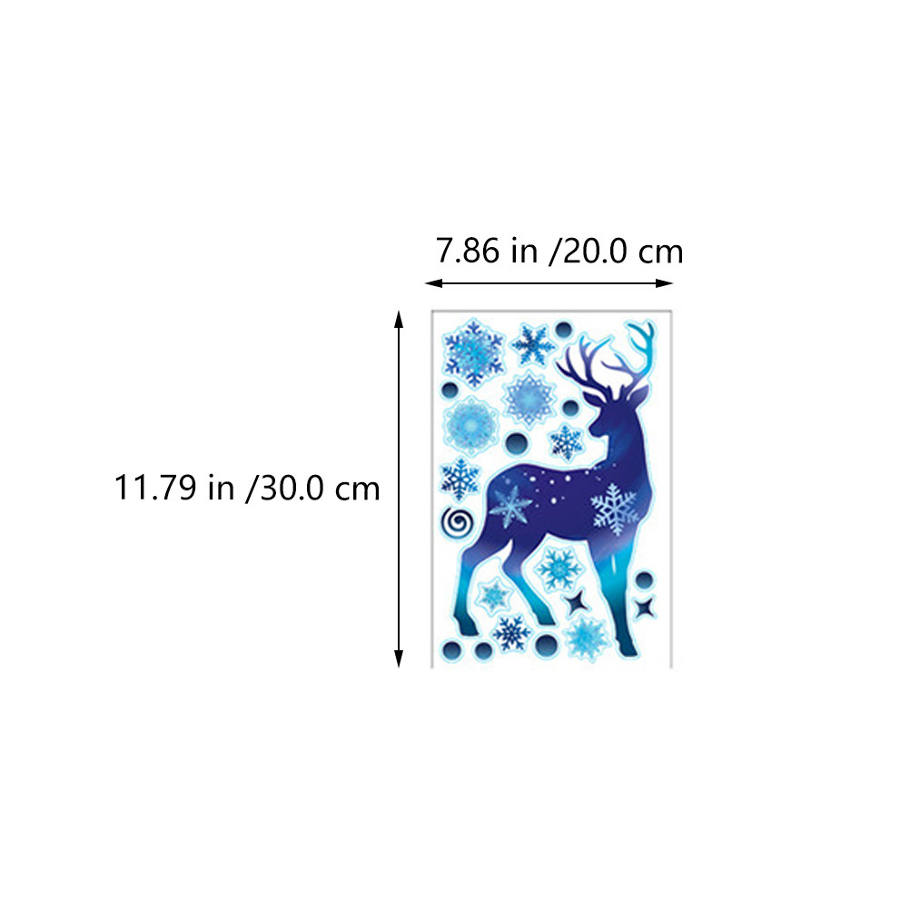 9 Sheets Christmas Window Deca - Snowflake Window Decal ulasan dan harga
