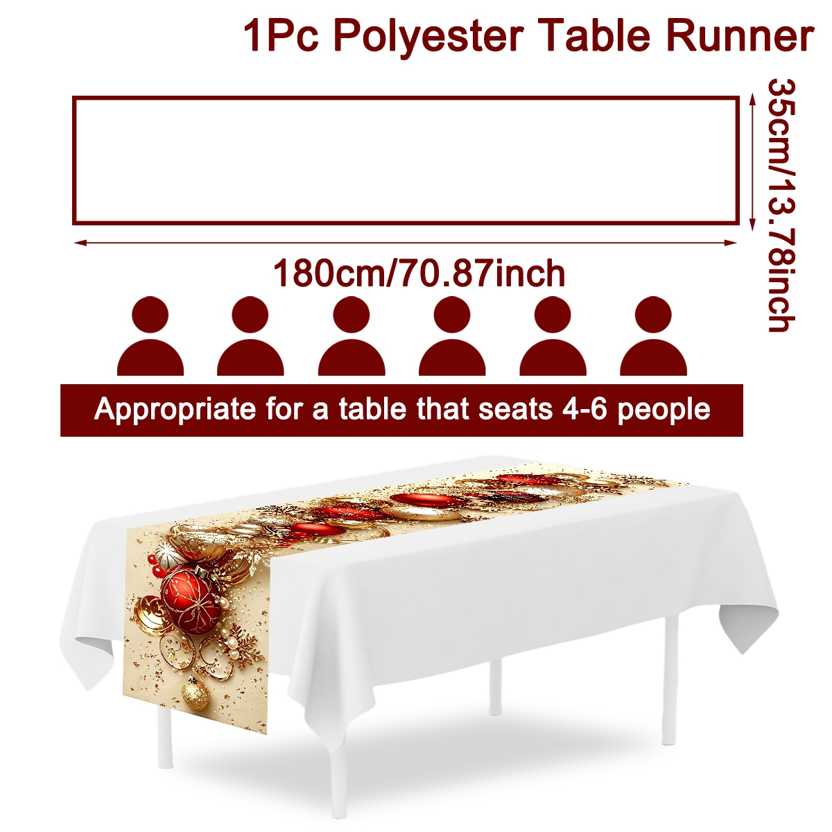 Retro Christmas Table Runner X - Christmas Table Runner ulasan dan harga