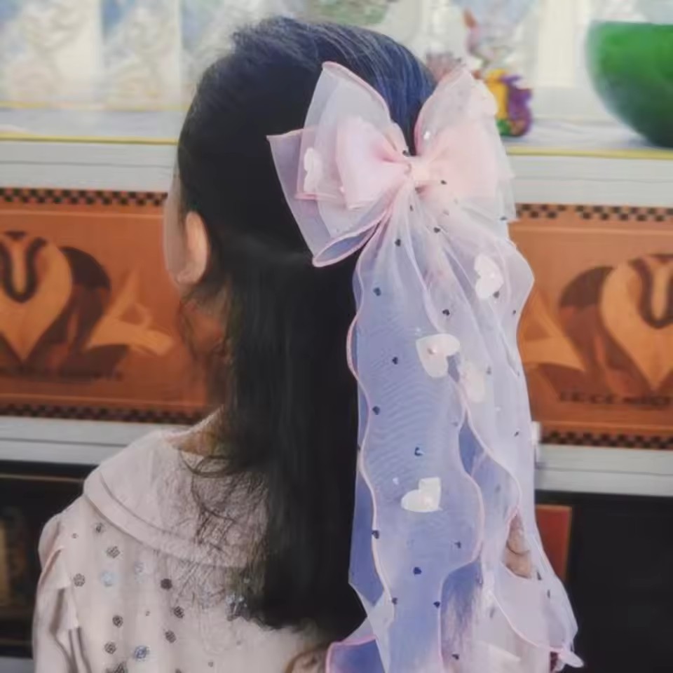 Korean Fairy Mesh Bow Hair Cli - Ribbon Bow Gift ulasan dan harga