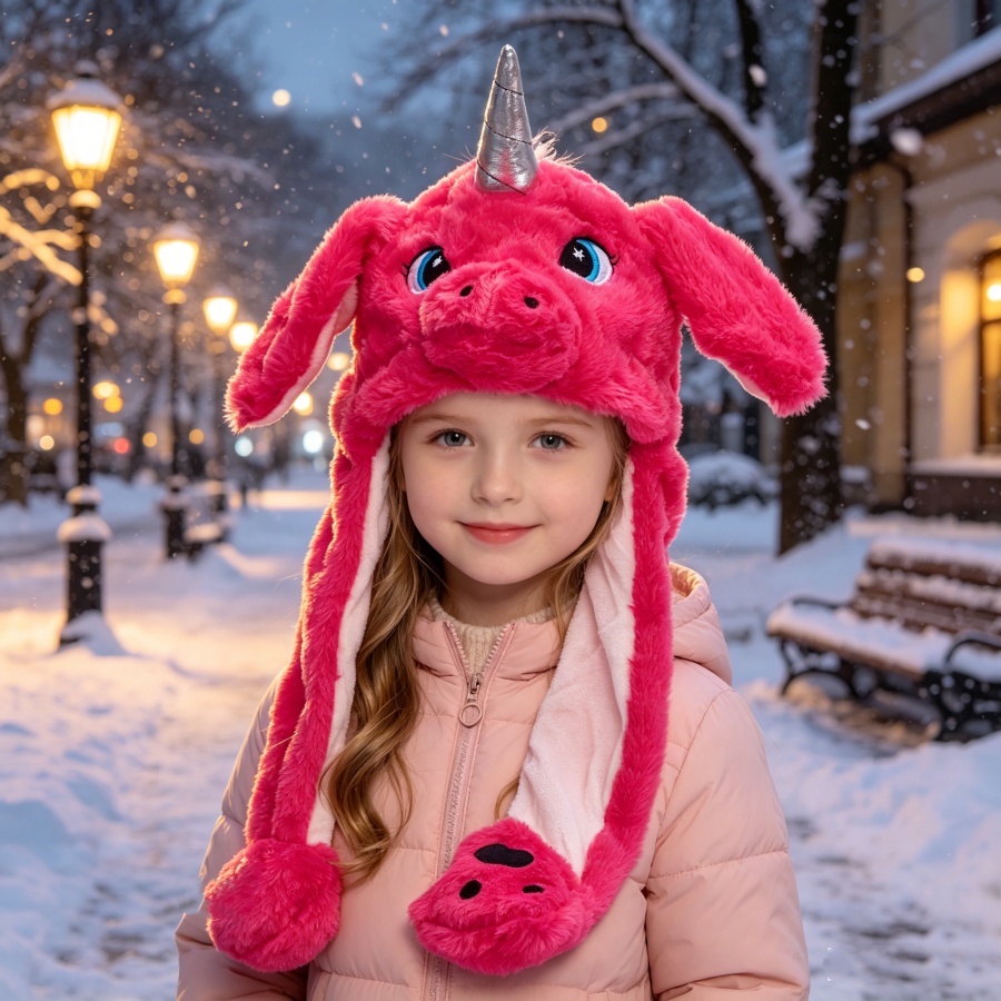 Unicorn Plush Hat with Moving  - Santa Hat Plush ulasan dan harga