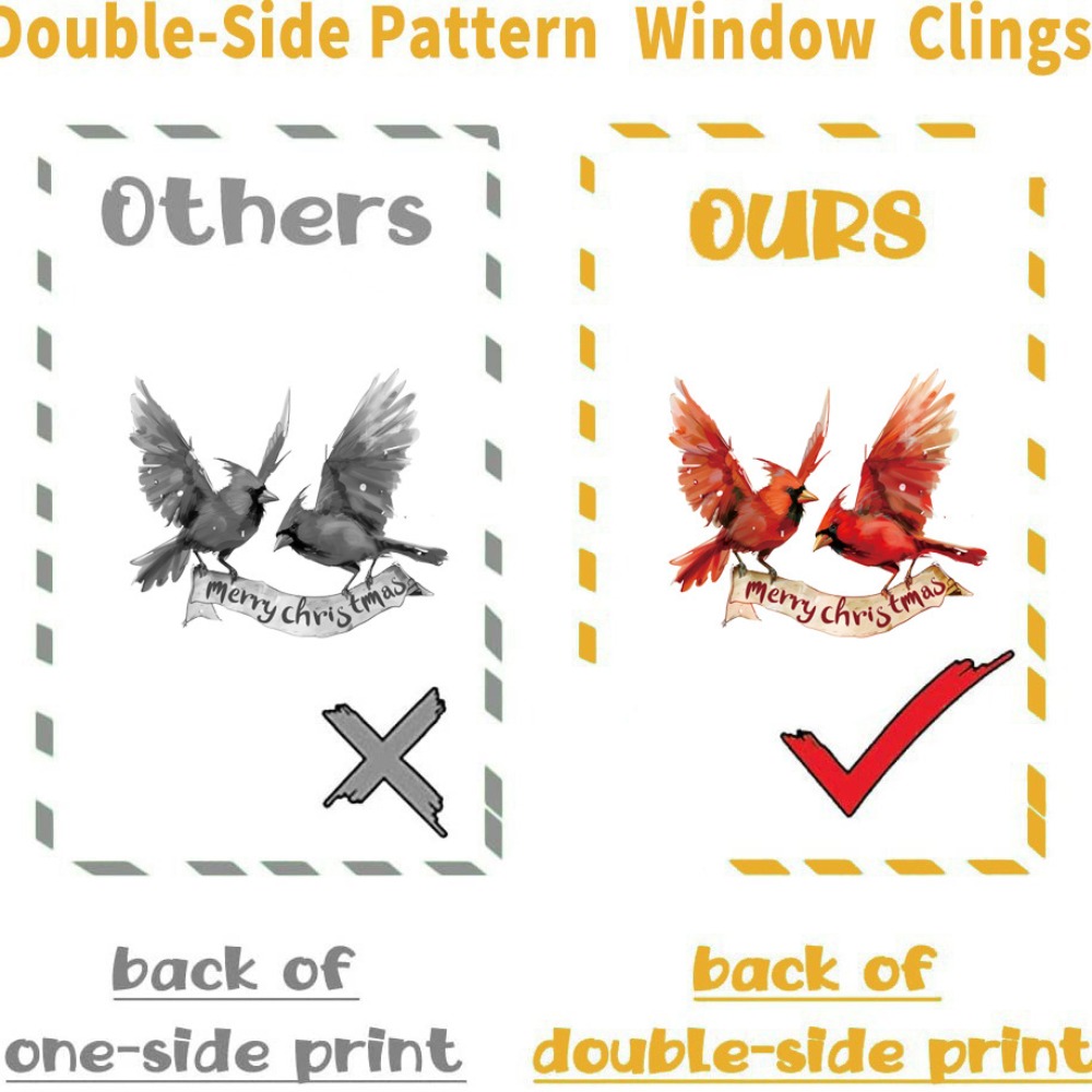 9pcs Christmas Window Decals C - Snowflake Window Decal ulasan dan harga