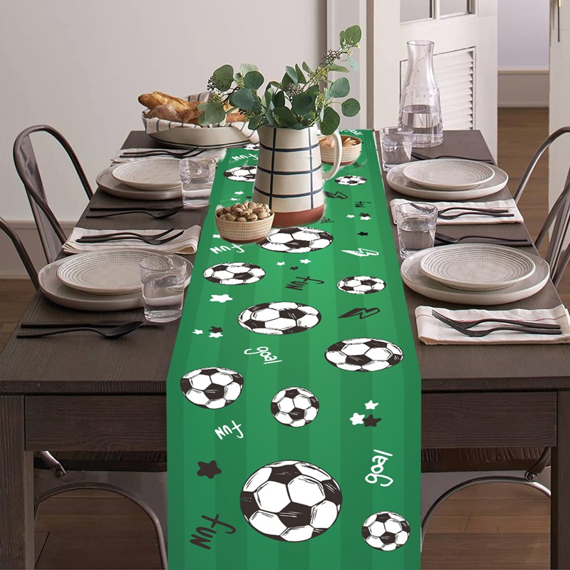 1pc Soccer/Football Party Tabl - Christmas Table Runner ulasan dan harga