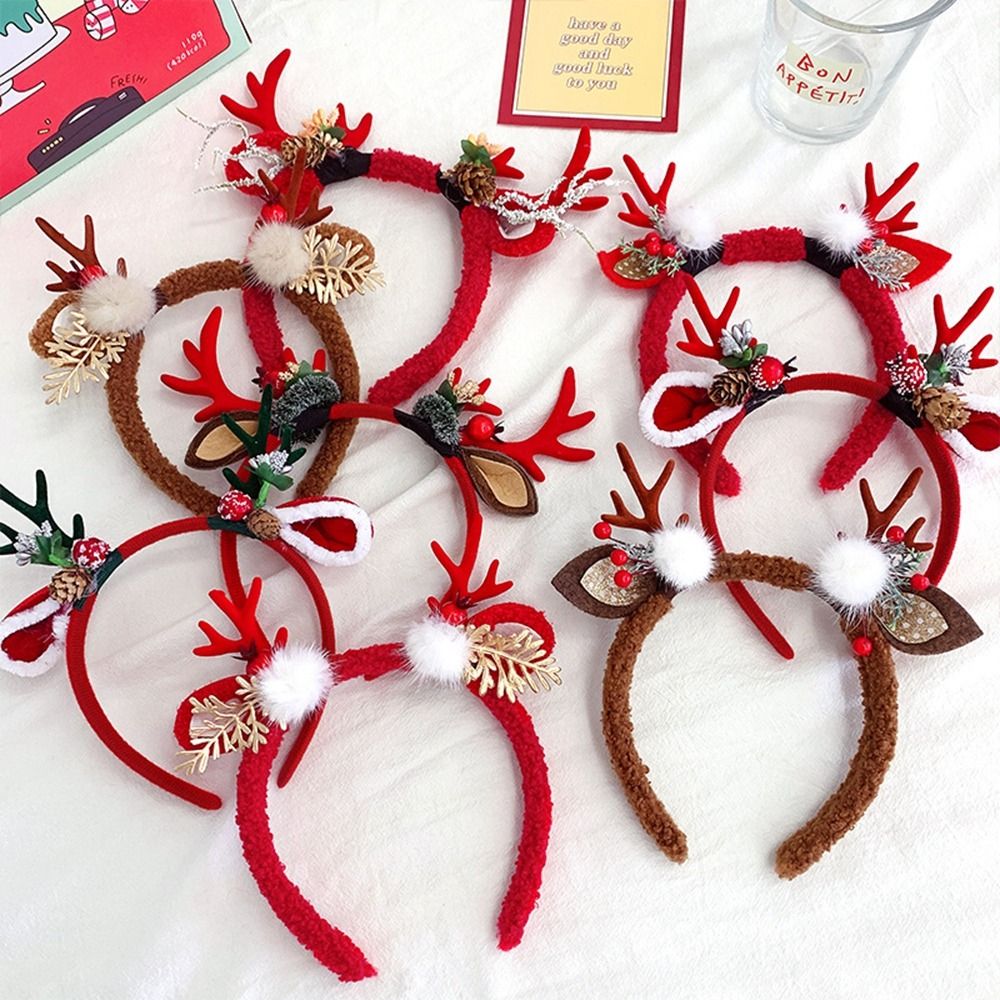 Christmas Decoration Christmas - Reindeer Antlers Headband ulasan dan harga