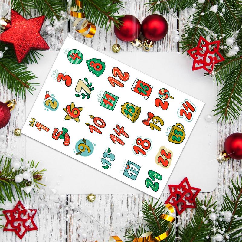 Merry Christmas Stickers Adven - Advent Calendar Gift ulasan dan harga