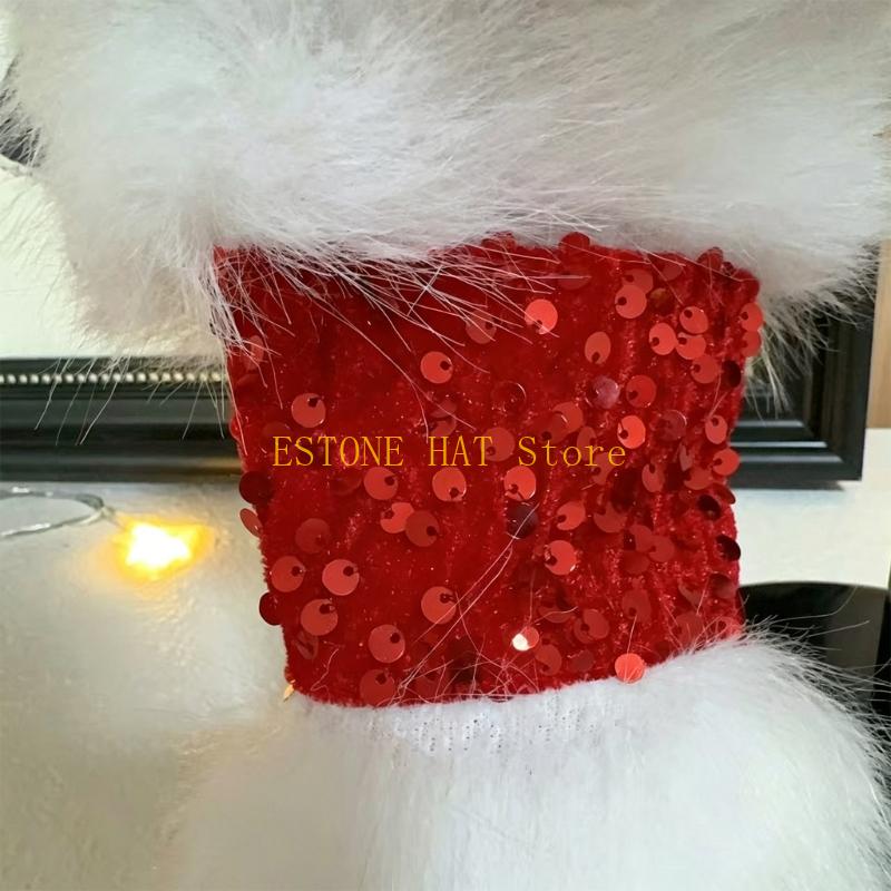 49MF Elegant Women Men Plush S - Santa Hat Plush ulasan dan harga